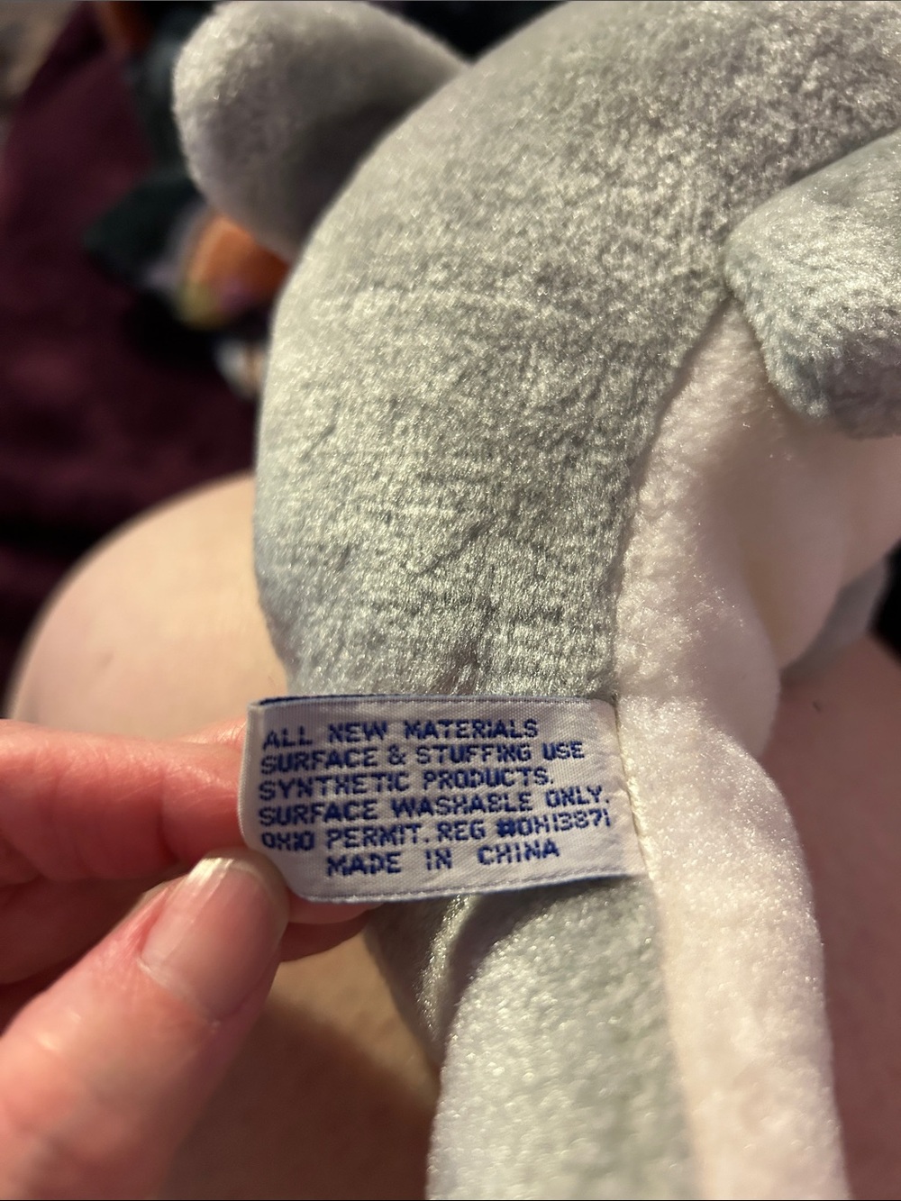 SeaWorld Purple Hoodie Dolphin Plush Stuffed Animal - Picture 7 of 13